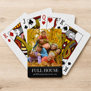Whimsical Family Photo Poker Cards