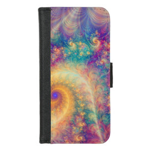 Whimsical Fantasy Abstract Fractal Vortex Art iPhone 8/7 Wallet Case