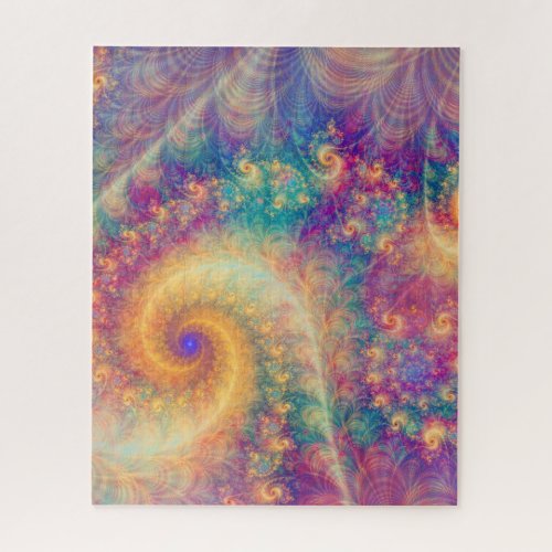 Whimsical Fantasy Abstract Fractal Vortex Art Jigsaw Puzzle