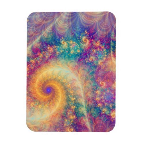 Whimsical Fantasy Abstract Fractal Vortex Art Magnet