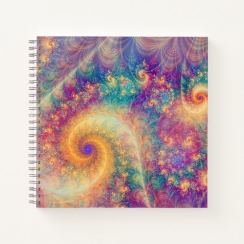 Whimsical Fantasy Abstract Fractal Vortex Art Notebook