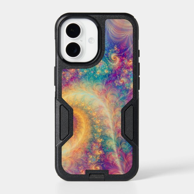 Whimsical Fantasy Abstract Fractal Vortex Art Otterbox iPhone Case (Back)