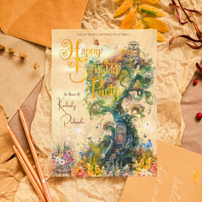 Whimsical Fantasy Birthday Party Invitation (Creator Uploaded)