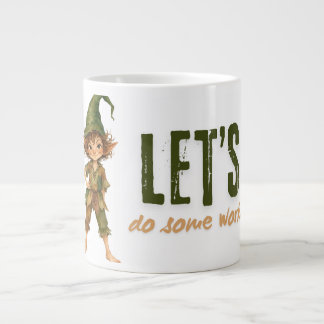 Whimsical Fantasy Character Inspirational Quote Giant Coffee Mug