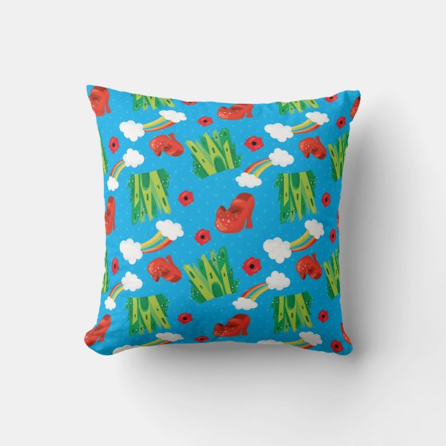 Whimsical Fantasy Collage Throw Pillow (Front)