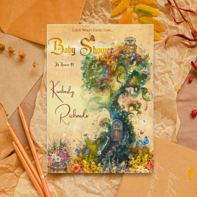 Whimsical Fantasy Garden Baby shower Invitation (Creator Uploaded)