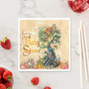 Whimsical Fantasy Garden Baby shower Invitation Napkins