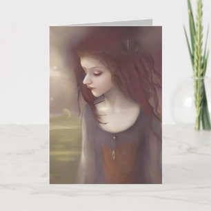 Whimsical Fantasy Little Fairy Letterpress Thank You Card