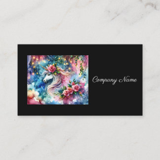 Whimsical Fantasy Unicorn Business Card