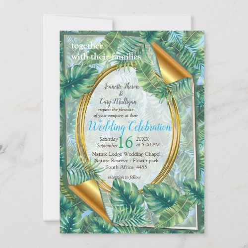 Whimsical Fantasy World with a Tropical Flavour Invitation