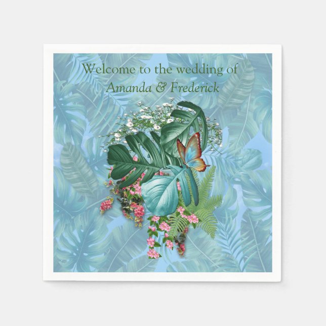 Whimsical Fantasy World with a Tropical Flavour Napkins (Front)
