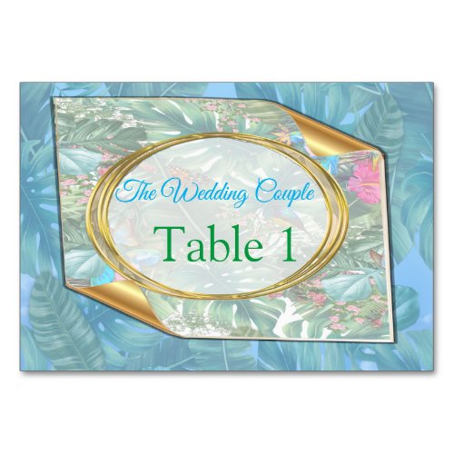Whimsical Fantasy World with a Tropical Flavour Table Number