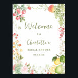 Whimsical Farmers Off the Market Welcome Poster<br><div class="desc">Welcome your guests with charm using thisWhimsical Farmers Off the Market Welcome Poster, perfect for a farmers market-inspired celebration. Featuring watercolor fruits, vegetables, and greenery in soft tones of green, peach, blush pink, and yellow, this sign blends rustic charm with a modern touch. It’s easy to personalize, and if you...</div>