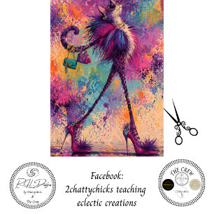 Whimsical Fashion Boutique Cat Decor  Tissue Paper
