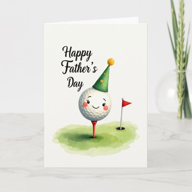 Whimsical Fathers Day Sphere Card (Front)