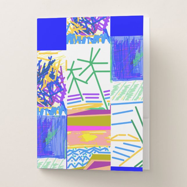 Whimsical Festive Abstract  Pocket Folder (Front)