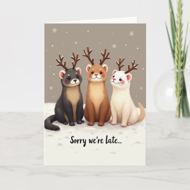 Whimsical Festive Creatures Card (Front)