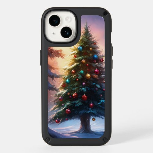 Whimsical Festivity  Cute Christmas Tree Speck iPhone 14 Case