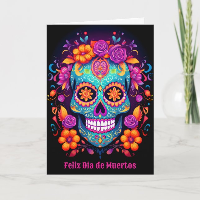  🌹 Whimsical Fiesta: Sugar Skull Serenade 🌹 Holiday Card (Front)