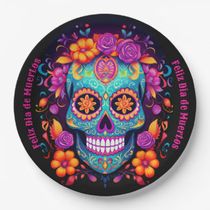 🌹 Whimsical Fiesta: Sugar Skull Serenade 🌹 Paper Plates