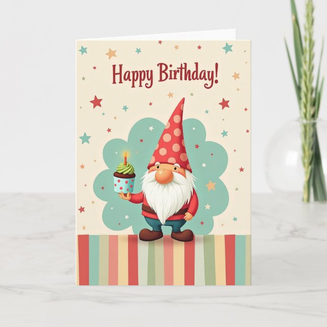Whimsical Figure Birthday Card (Front)