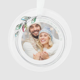 Whimsical First Married Christmas Ornament