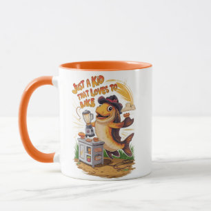 Whimsical Fish in Cowboy Hat Whirls a Blender Mug