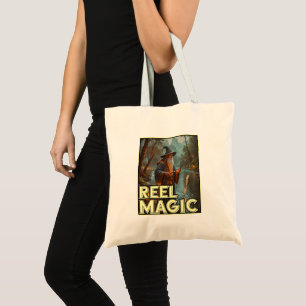Whimsical Fishing Wizard Tote Bag