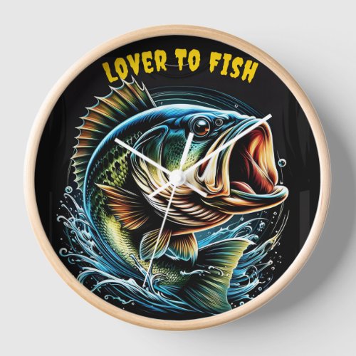 Whimsical Fishy A Mouthy Design Clock