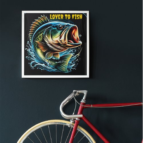 Whimsical Fishy A Mouthy Design Poster