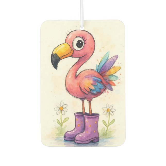 WHIMSICAL FLAMINGO AIR FRESHENER (Front)