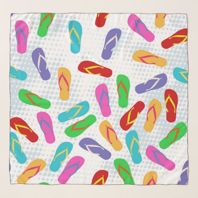 Whimsical Fli-Flop Design  Scarf (Front)
