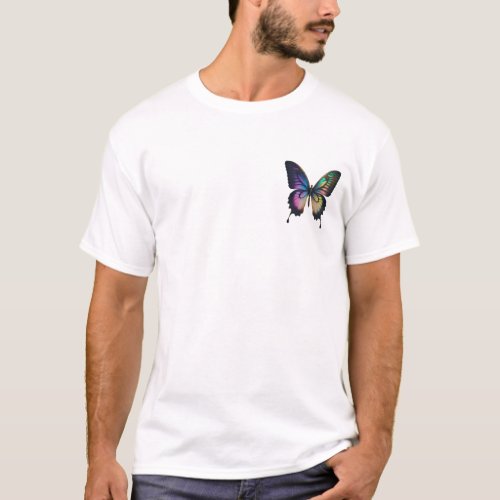  Whimsical Flight Iridescent Butterflies on Dream T_Shirt
