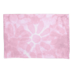 Whimsical Floral Abstract Pastel Pink Flower Pillow Case
