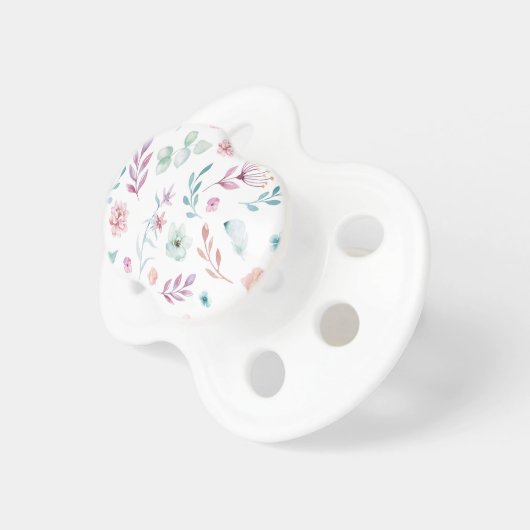 Whimsical Floral Baby Pacifier (Front Right)