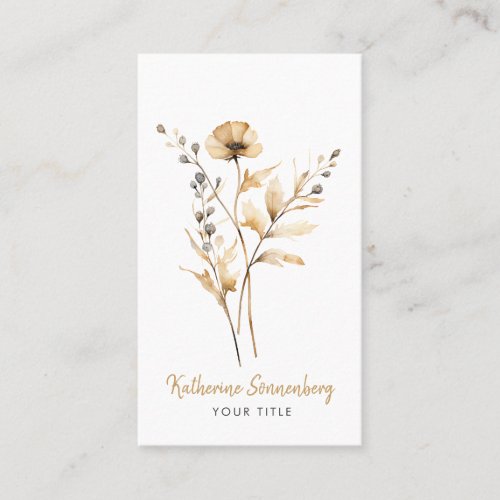Whimsical Floral Bloom  Business Card