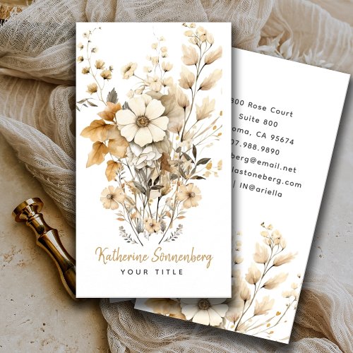 Whimsical Floral Bloom  Business Card