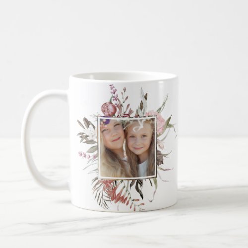 Whimsical Floral Bouquet Photo Coffee Mug