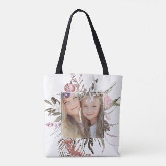 Whimsical Floral Bouquet Photo Tote Bag
