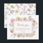 Whimsical Floral Bridal Shower  Thank You Card<br><div class="desc">Send your gratitude in style with this hand-drawn,  playful floral bridal shower thank you card. A lovely way to thank guests for being part of your special day.</div>