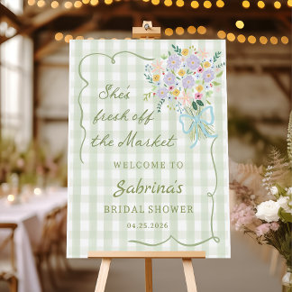 Whimsical Floral Bridal Shower Welcome Foam Board