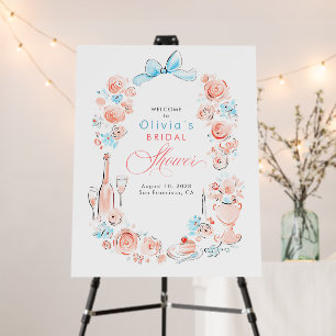 Whimsical Floral Bridal Shower Welcome Sign