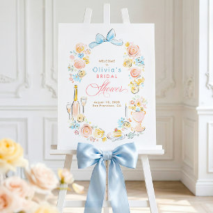 Whimsical Floral Bridal Shower Welcome Sign
