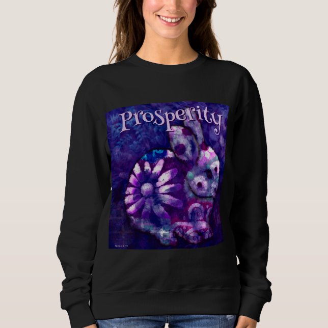 Whimsical Floral Bunny Rabbit Personalized Sweatshirt (Front)