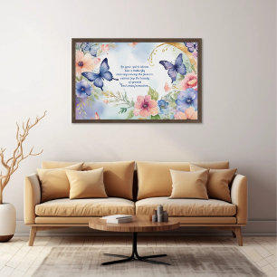 Whimsical Floral Butterfly Art Timeless Beauty  Poster