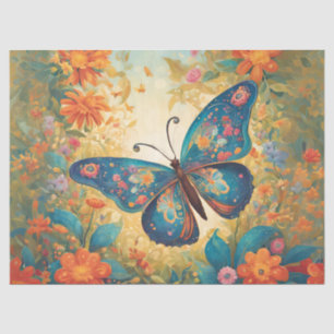 Whimsical Floral Butterfly Tissue Paper