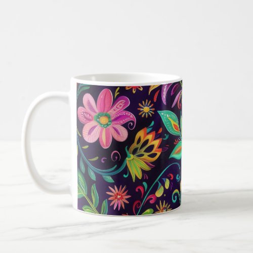 Whimsical Floral design  Coffee Mug