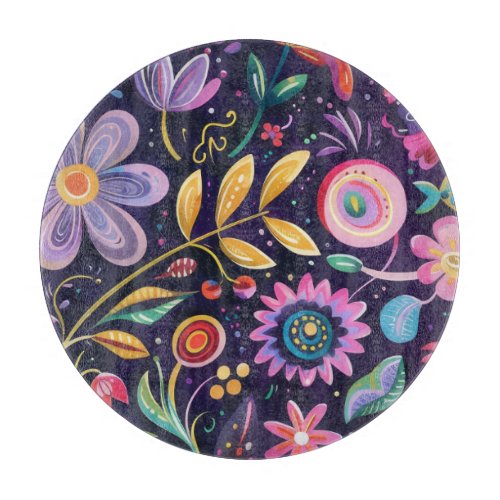 Whimsical Floral design  Cutting Board