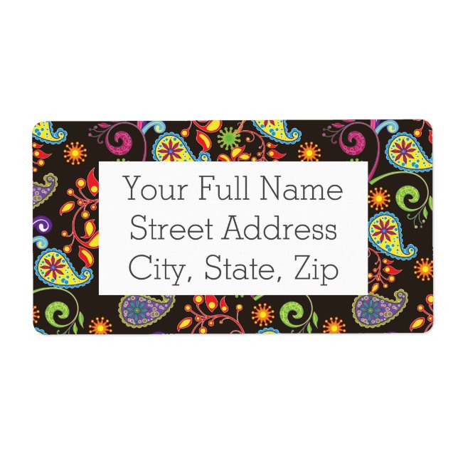 Whimsical Floral Design Label (Front)