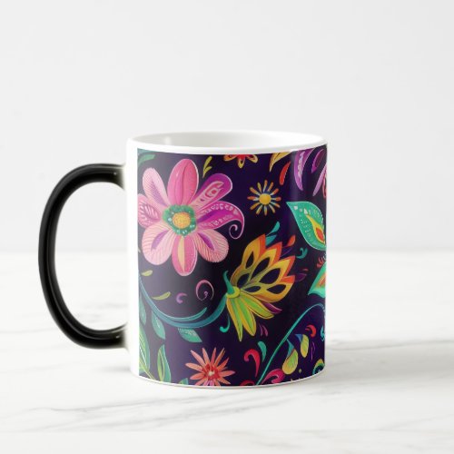 Whimsical Floral design  Magic Mug